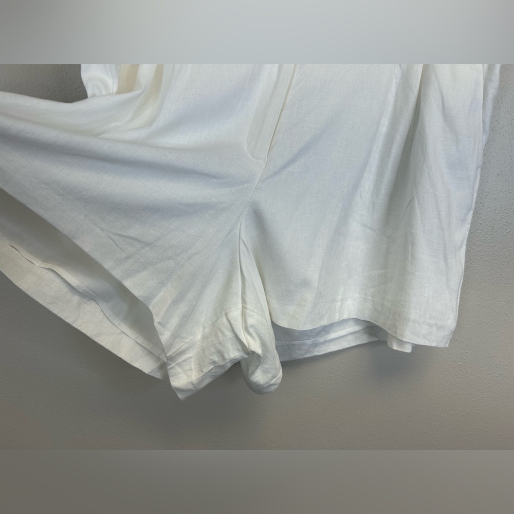 Abercrombie & Fitch NWT Women's White Linen Shorts Size 22 3X Beachy Travel New - Picture 2 of 10